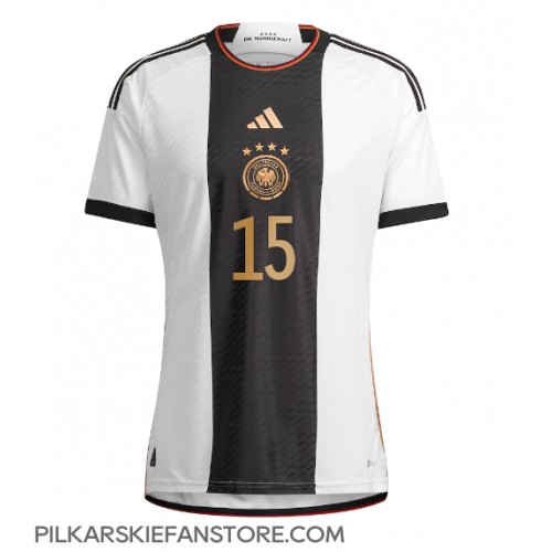 Tanie Strój piłkarski Niemcy Niklas Sule #15 Koszulka Podstawowej MŚ 2022 Krótkie Rękawy